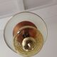 Amber glass / vintage lantern suspension 50s-60s