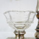 Art Deco ink lamp in silver metal and glass paste tulip. Anne 30