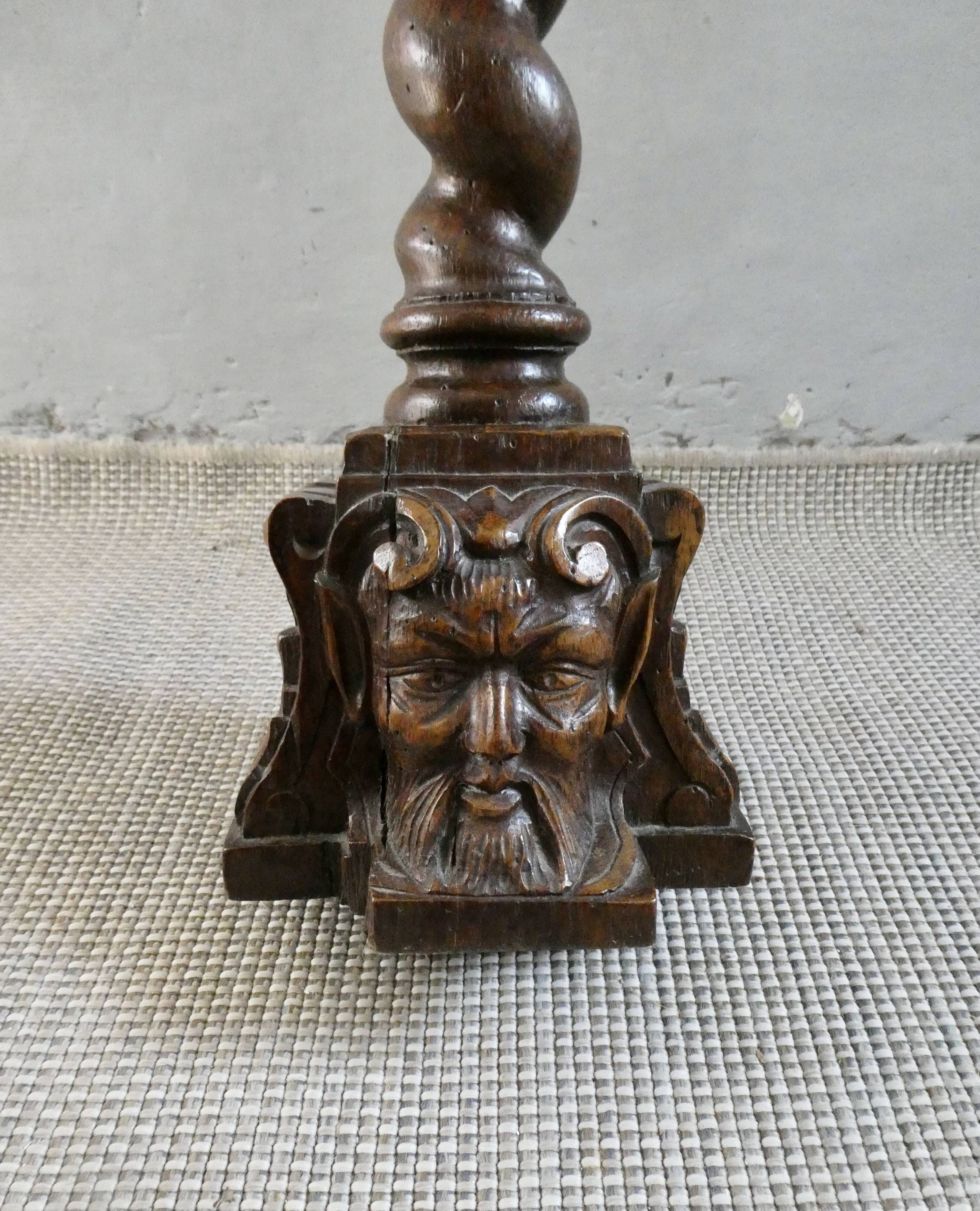 Sellette, table d'appoint, néo-Renaissance, avec faune, fin XIXème