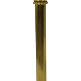 Pair of Hollywood Regency Lamps Brass Pillar Column 75cm
