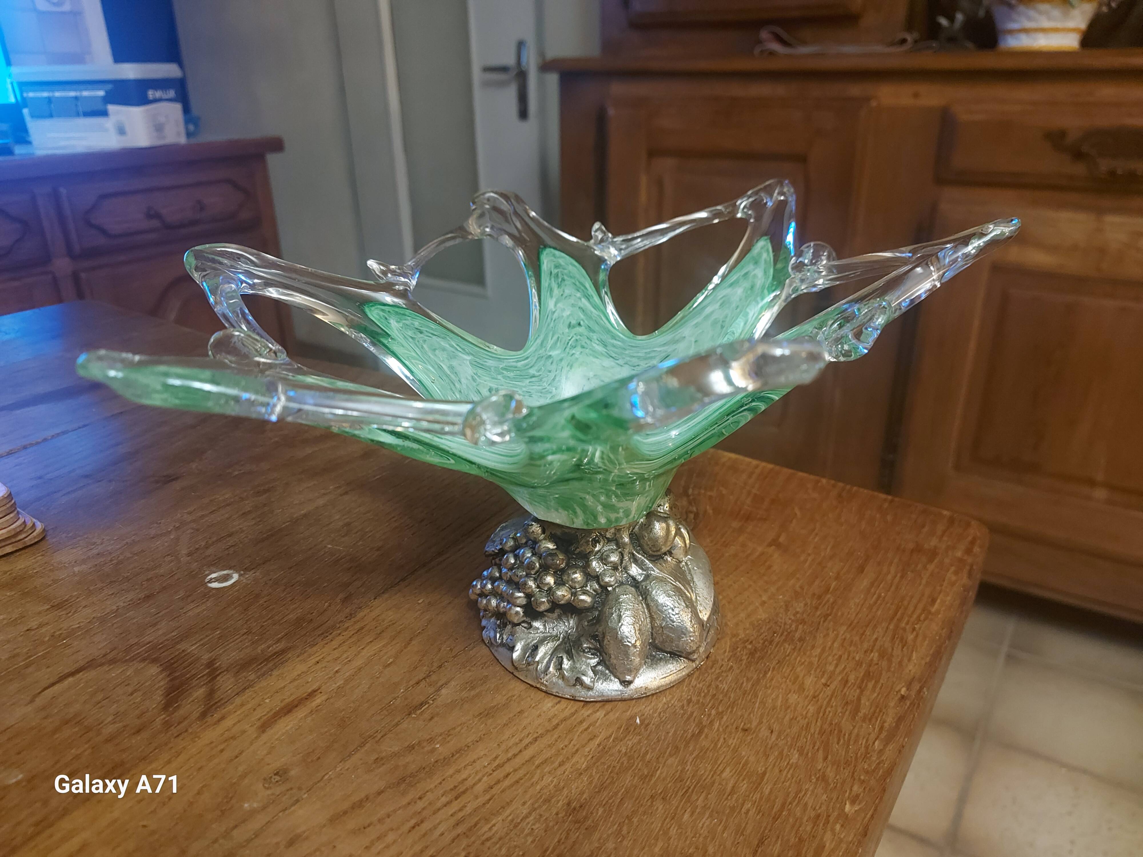 Coupe vintage en verre soufflé Murano