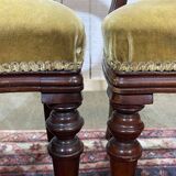 Set of 4 Victorian English chairs, 19th century, in mahogany