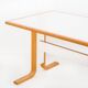Vintage Scandinavian beech table with extension. Sweden, 1980s.