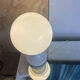 Vintage white opaline globe bedside lamp