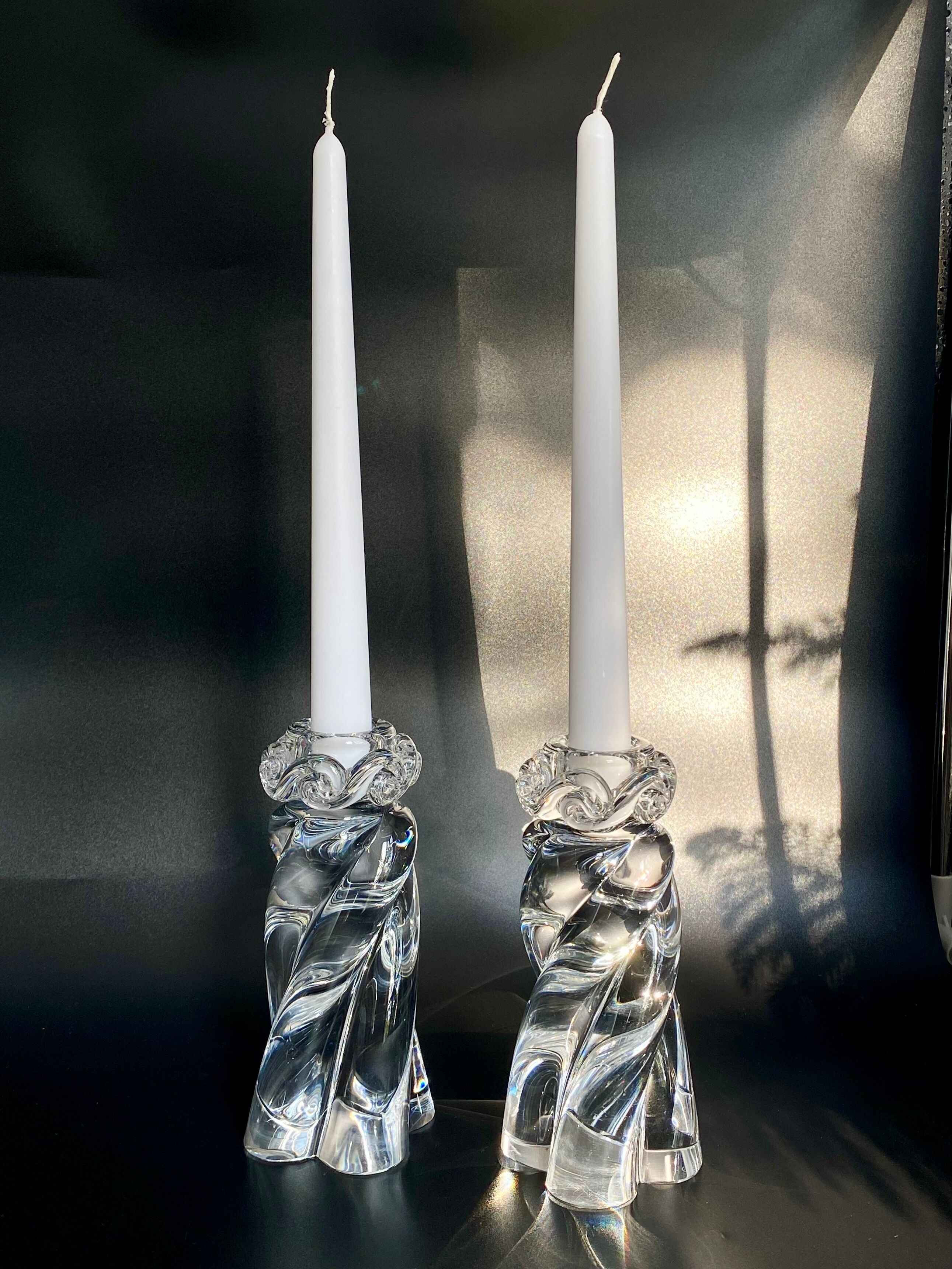 Pair of candlesticks Baccarat Aladin model