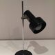 Adjustable lamp in black lacquered metal and chrome. French work. Circa 1970.