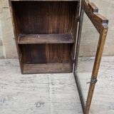 Old Art Deco wall display case in Burmese teak