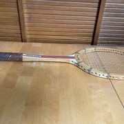 Vintage tennis racket hilton master wood + vintage cover