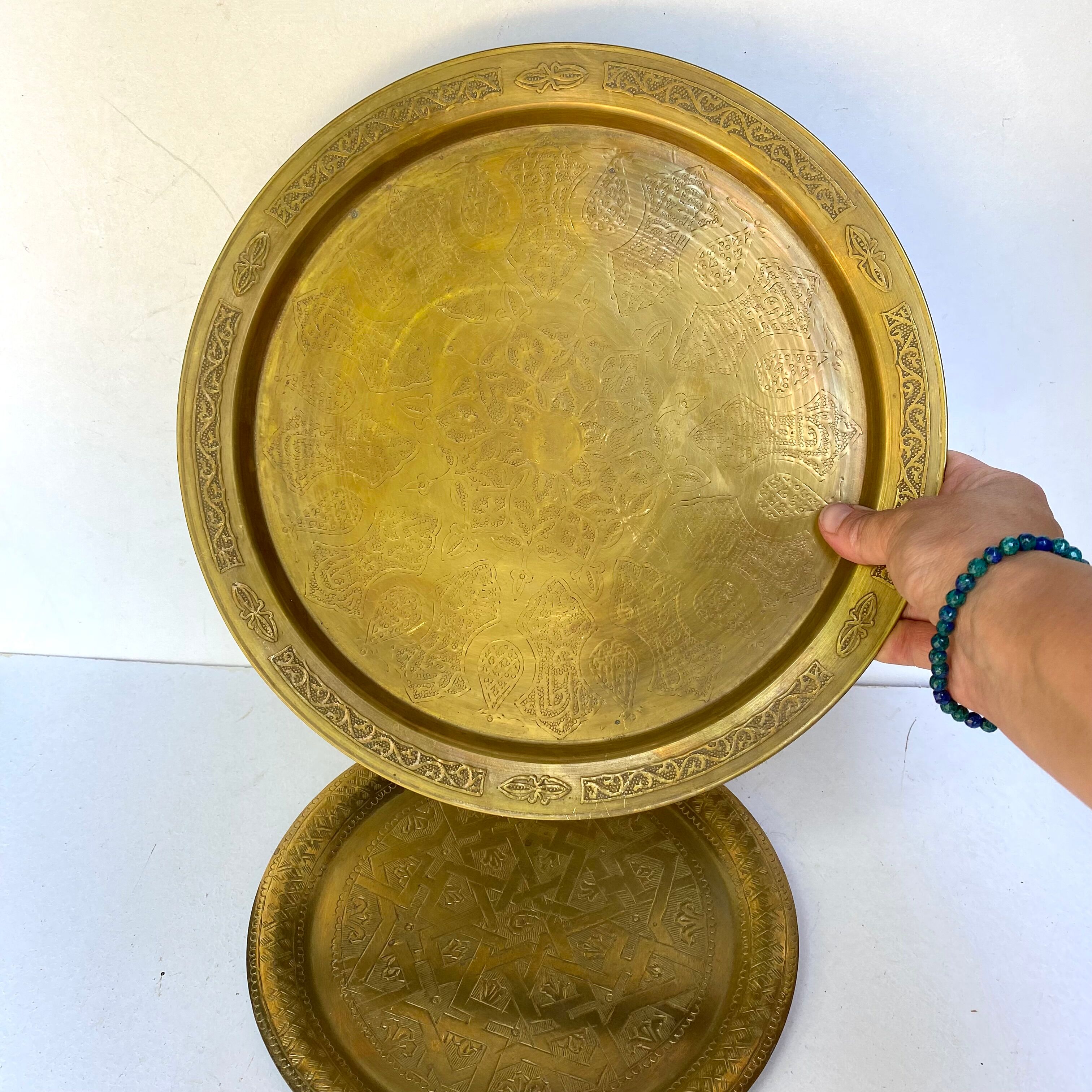 Oriental copper trays