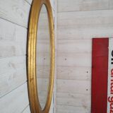 Miroir ovale doré