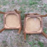 Pair of art deco in caning chairs