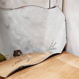 Beveled and chiseled art deco mirror