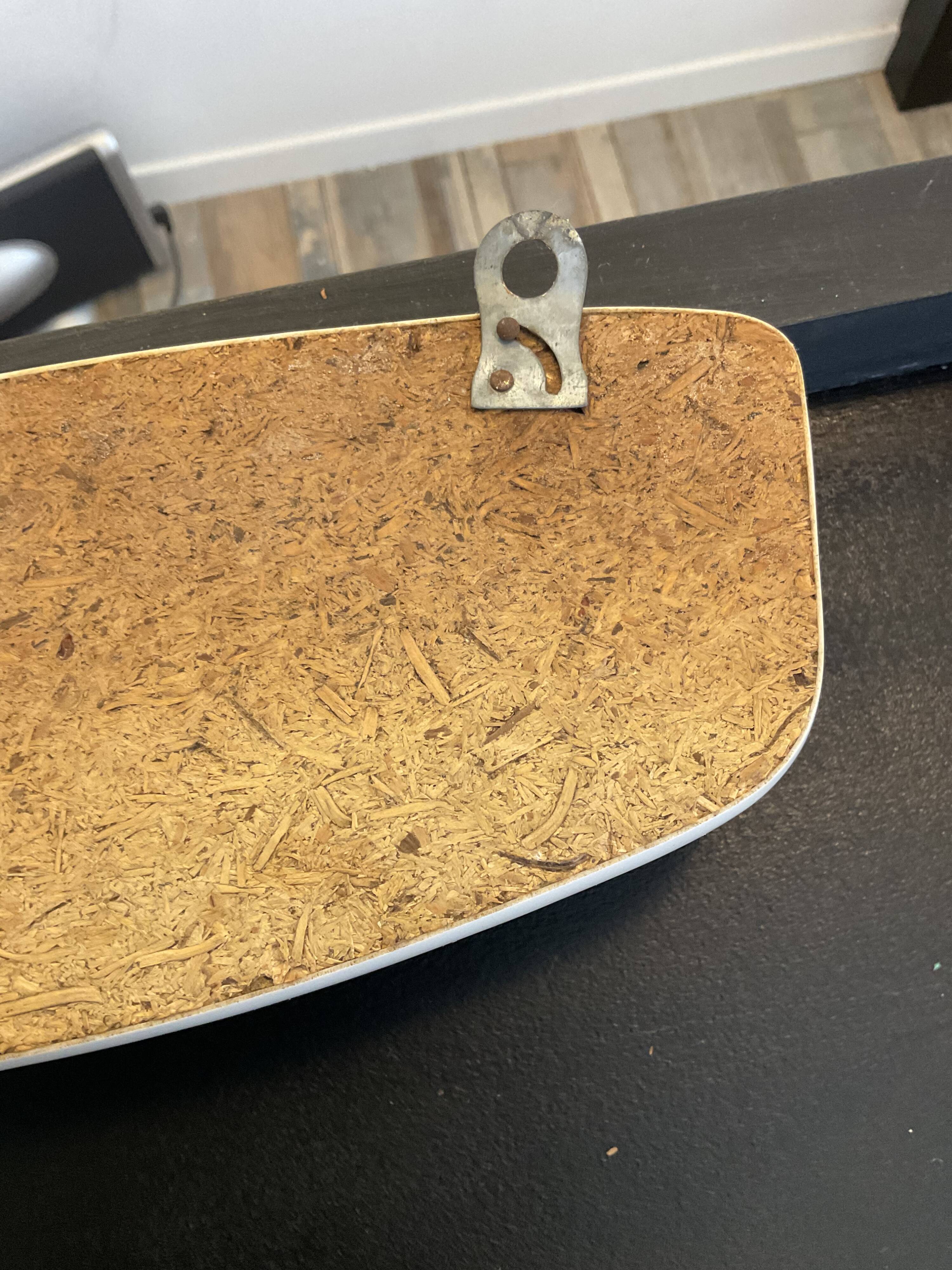 Asymmetrical coat rack of the 60s in formica