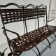 Riveted wrought iron garden bench