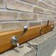 Wall coat rack in pine 1970