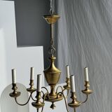 Lustre doré hollandais à 6 bras de lumière D50