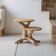 Rustic sculptural side table made of natural and organic driftwood.