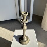 Large antique silver-plated candlestick H29 D10.5