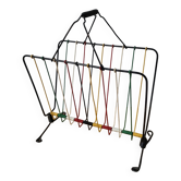 metal magazine rack and scoubidou, 1950s
