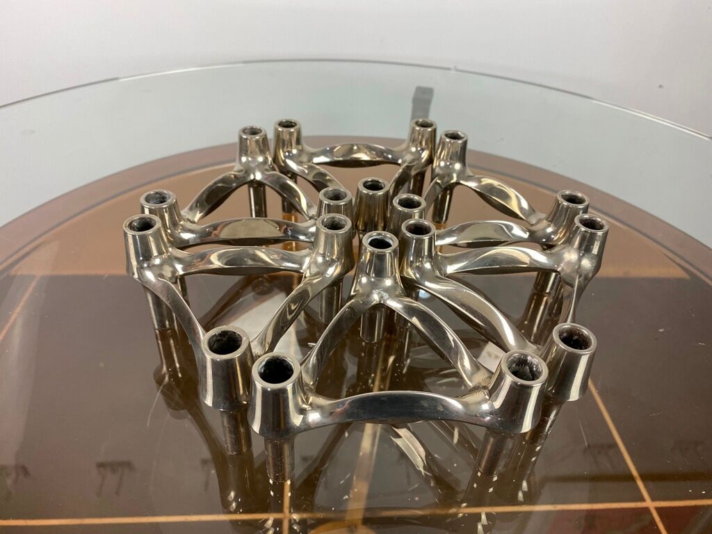 Lot of 6 BMF Nagel modular candlesticks 1970