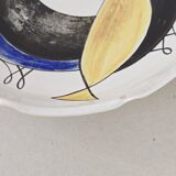 Vintage Saint-Clément flat bowl 1950