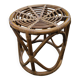 Pouf en rotin avec coussin