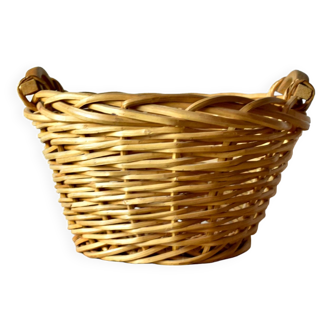 Large wicker basket - Woven wooden awning