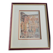 Frame with watercolour
