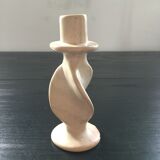 Twisted stone candle holder