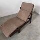 Old chaise longue wooden lounge chair Italian design from the 60s vintage