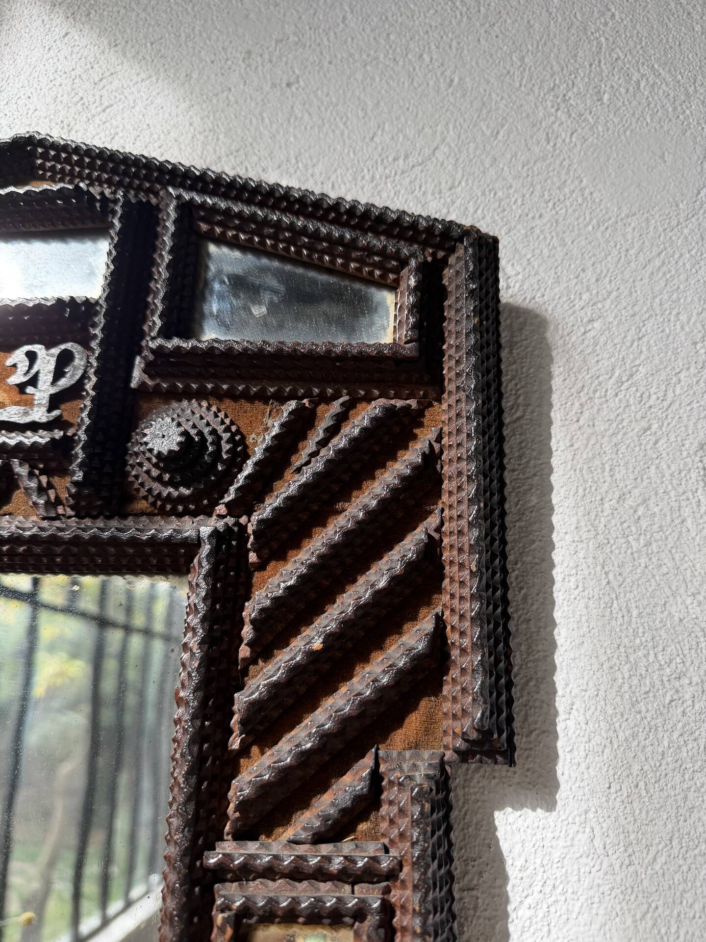 Tramp Art Mirror 1903