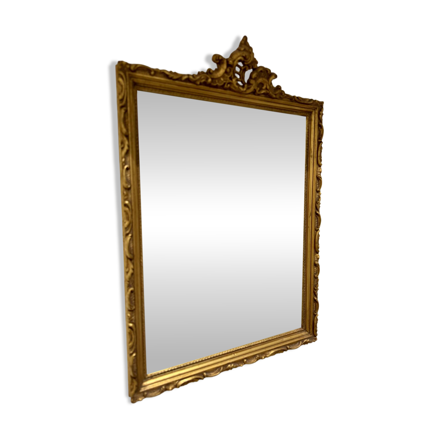 Small gilded rococo mirror antique