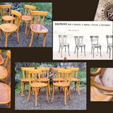 6 Baumann chairs n°43 50s