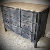 Solid wood crossbow chest of drawers