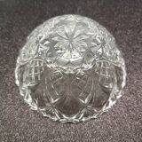 Dessert set, bowls and salad bowl in vintage textured glass