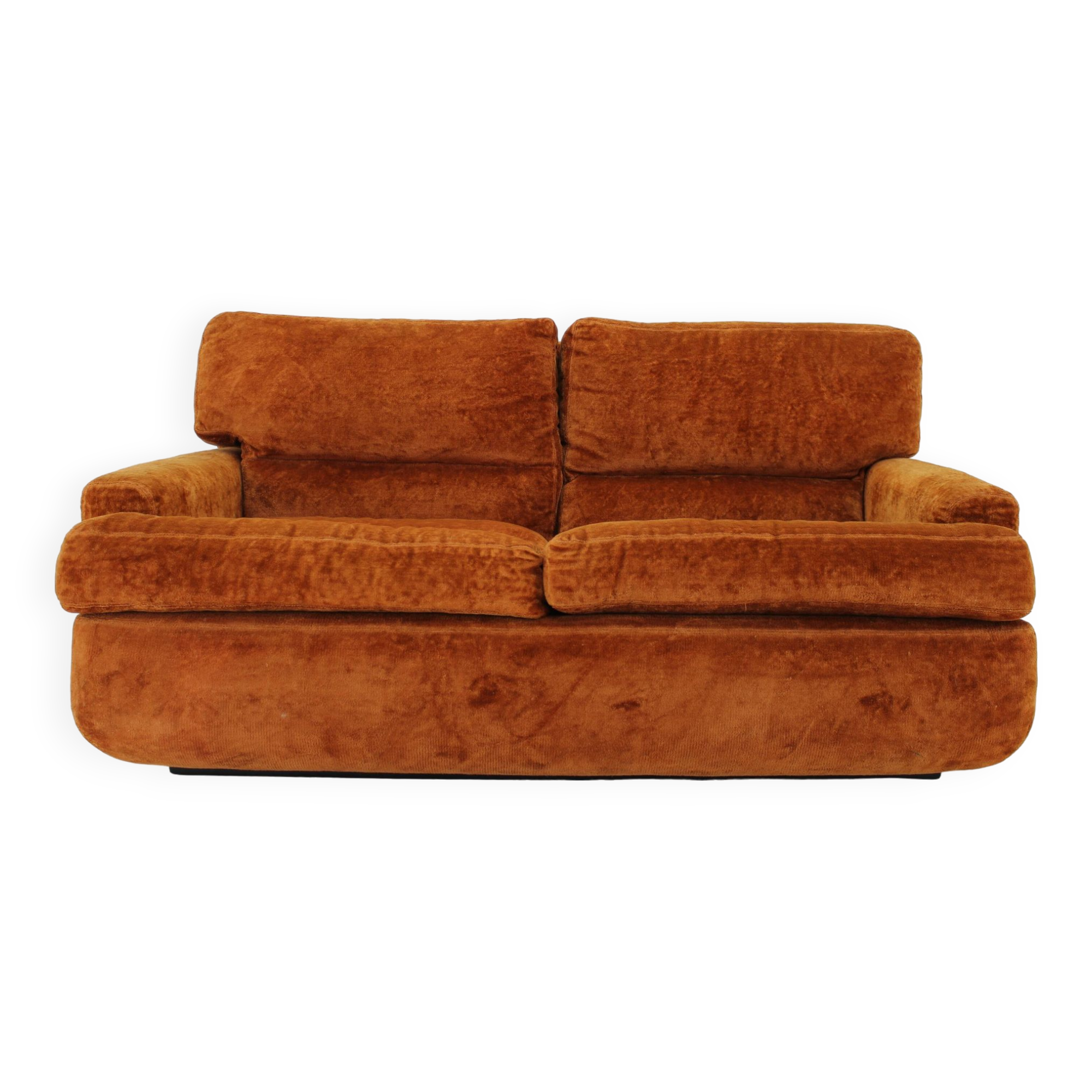1970s Saporiti 2-Seater Sofa in Velvet, Italy