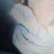 Tableau pastel portrait jeune fille XIXth signé