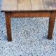 Oak farmhouse coffee table with spindle legs and one drawer, late 19th century