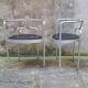 Pair of aluminum armchairs by Henning Larsen