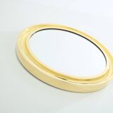 Round brass mirror by Sergio Mazza for Artemide 1960s
