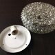 Plafonnier rond en verre bullé vintage années 60-70