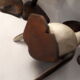Family of 4 wooden penguins art deco