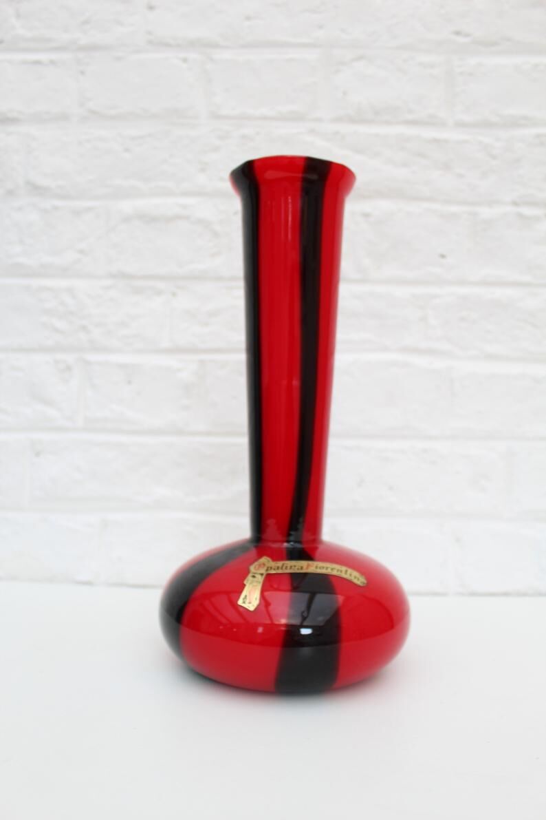 Opalina fiorentina glass vase