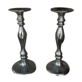 Paire de chandeliers argent