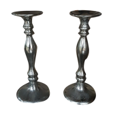 Paire de chandeliers argent