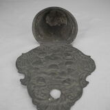 Antique 18th century pewter holy water font