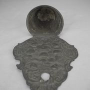 Antique 18th century pewter holy water font