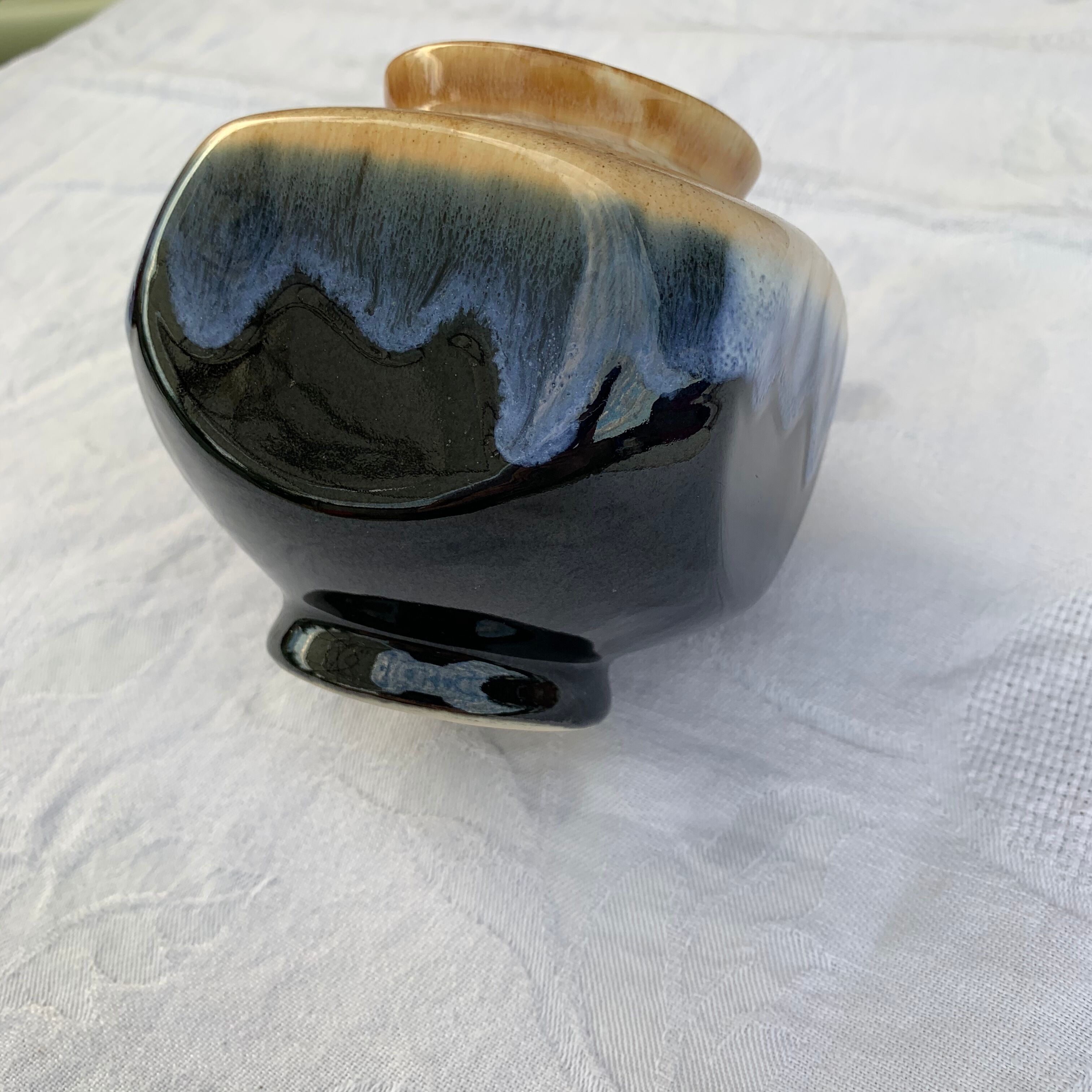 Glazed terracotta vase