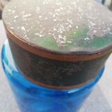 Blue glass pharmacy jar