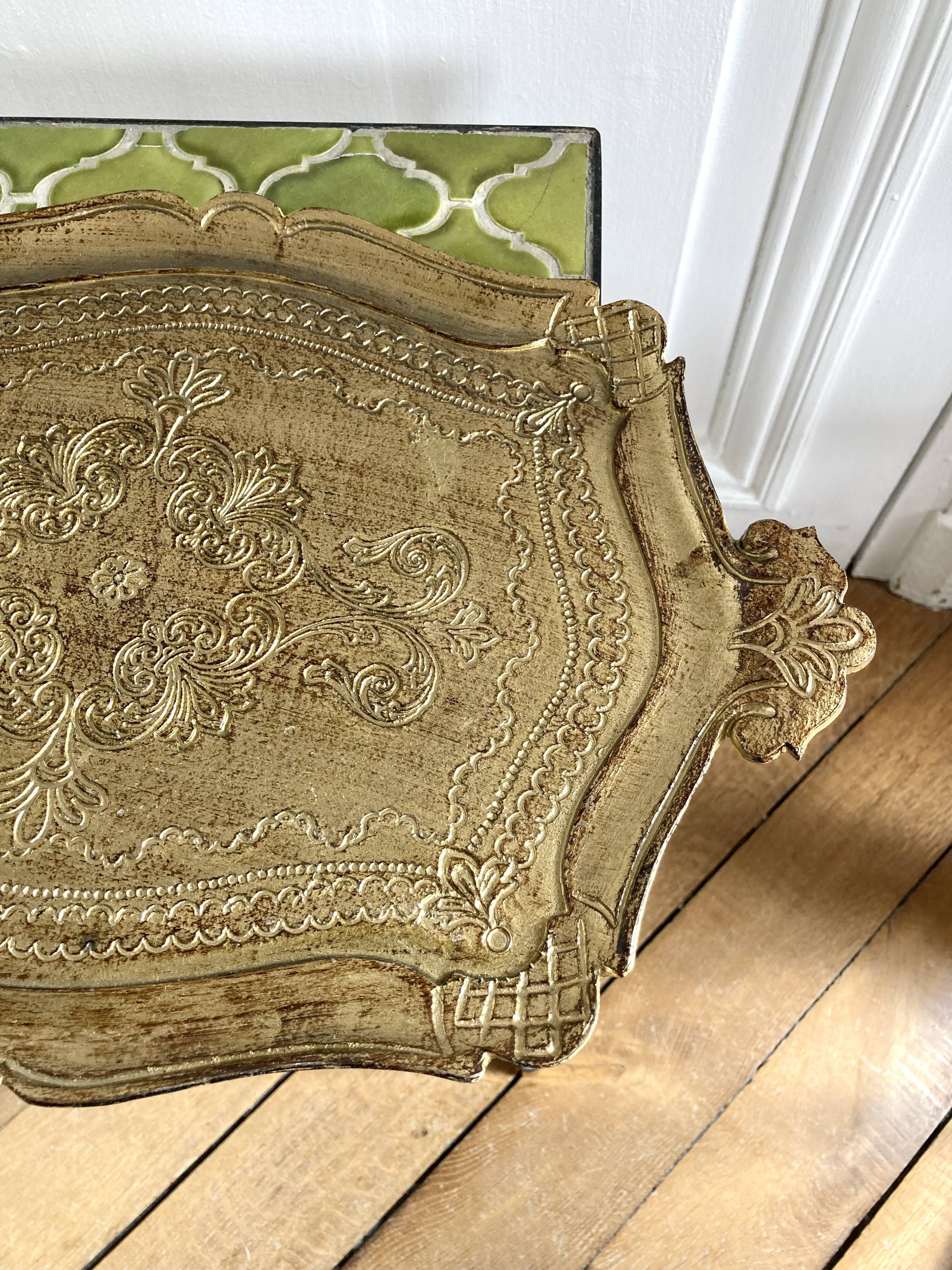 Golden Venetian tray